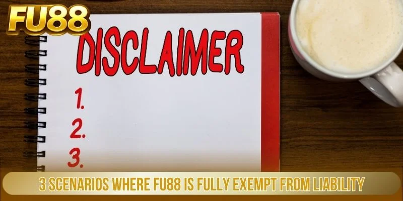 Miễn Trừ Trách Nhiệm 3 3 scenarios where FU88 is fully exempt from liability